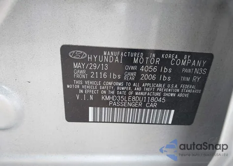 2013 Hyundai Elantra Gt from USA, damaged, VIN KMHD35LE8DU118045